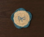 Handwoven Raffia Fringe Coaster by Payton James – Bohemian Candle Mat, Rustic Table Decor, Natural Raffia Palm - Che Cose Belle