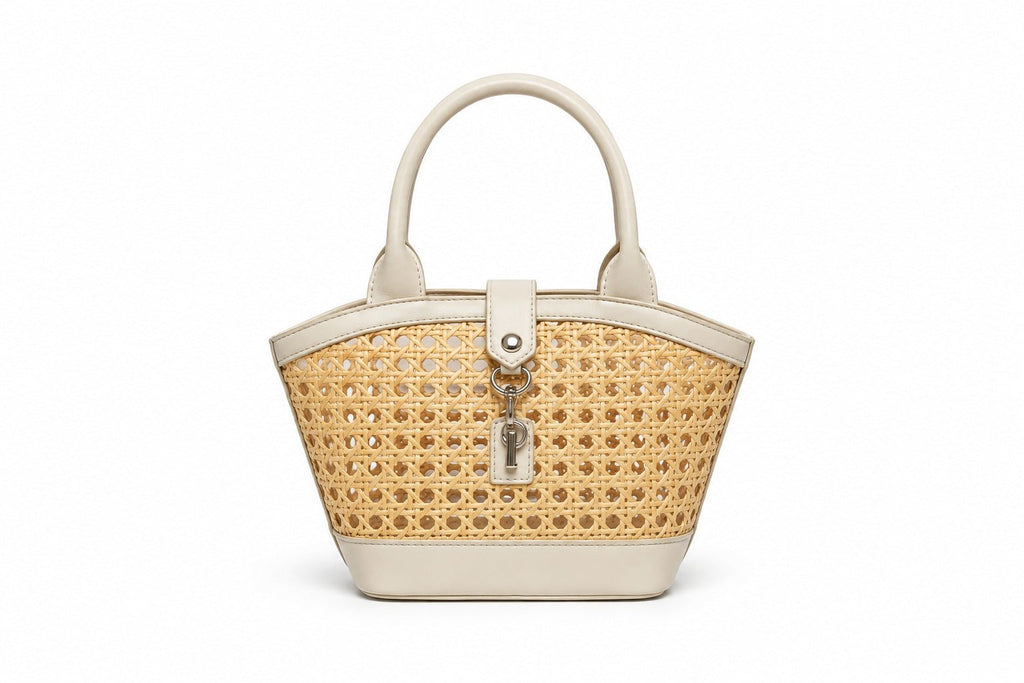 Handwoven Rattan Hollowed-Out Holiday Handbag - Che Cose Belle