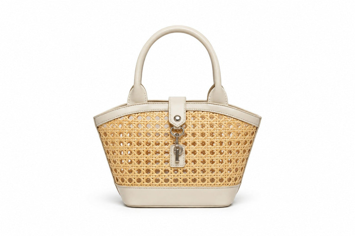Handwoven Rattan Hollowed-Out Holiday Handbag - Che Cose Belle