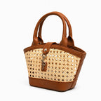 Handwoven Rattan Hollowed-Out Holiday Handbag - Che Cose Belle
