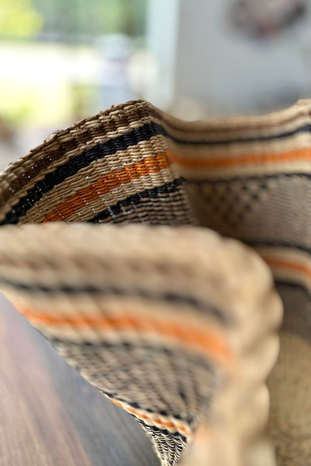 Handwoven Wave Basket - Earth Colors - Che Cose Belle