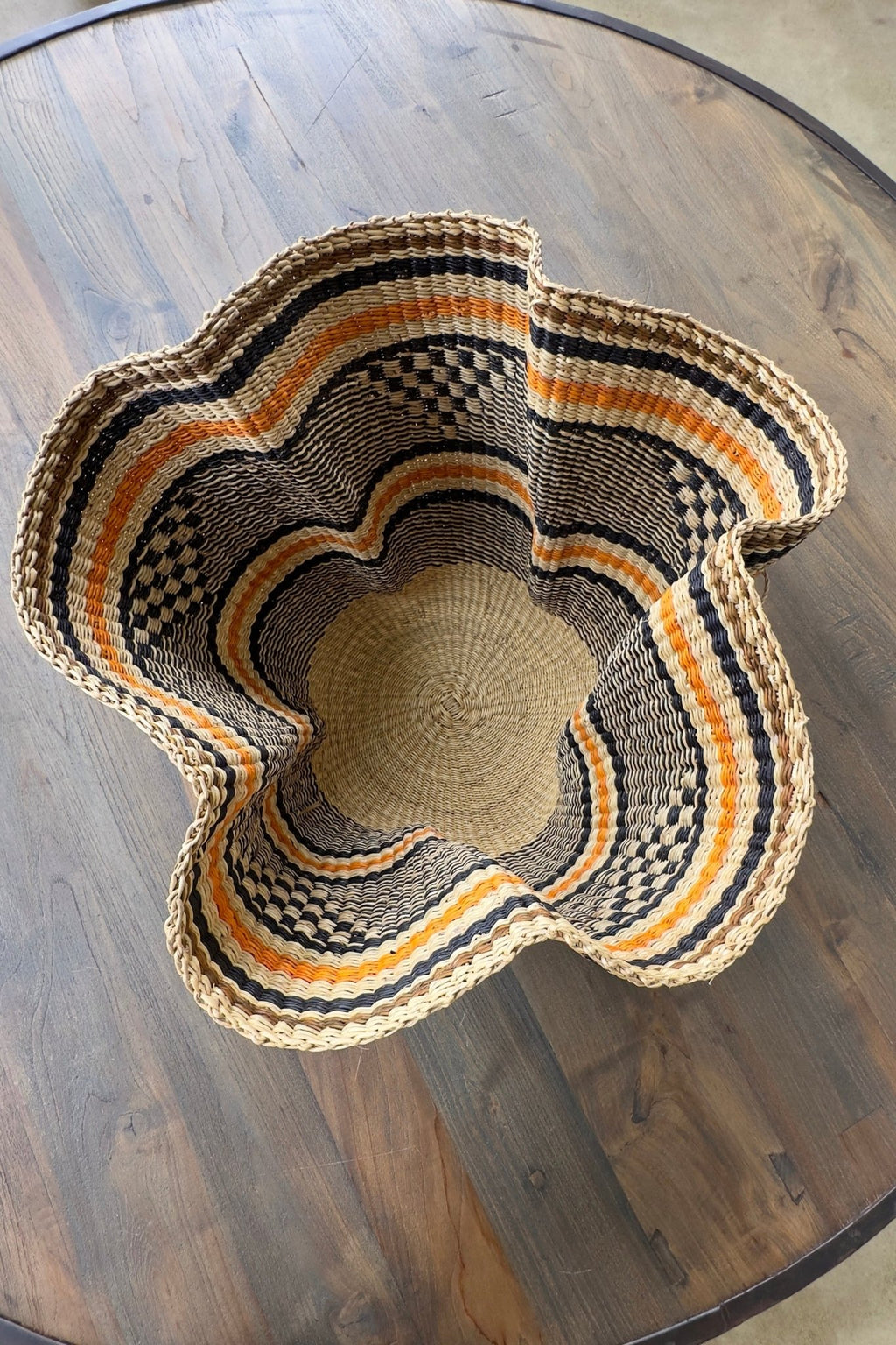 Handwoven Wave Basket - Earth Colors - Che Cose Belle