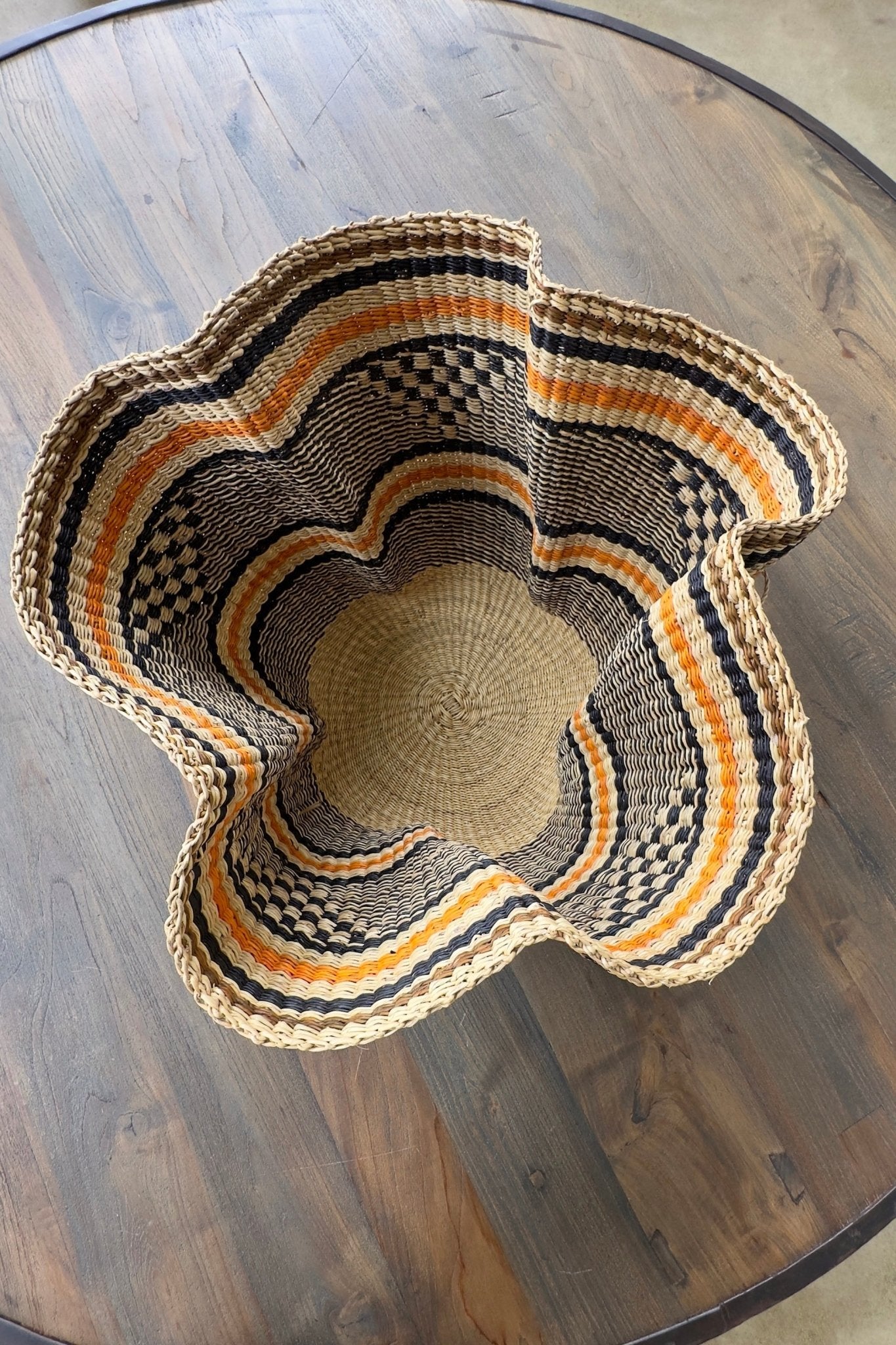 Handwoven Wave Basket - Earth Colors - Che Cose Belle
