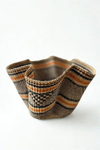 Handwoven Wave Basket - Earth Colors - Che Cose Belle