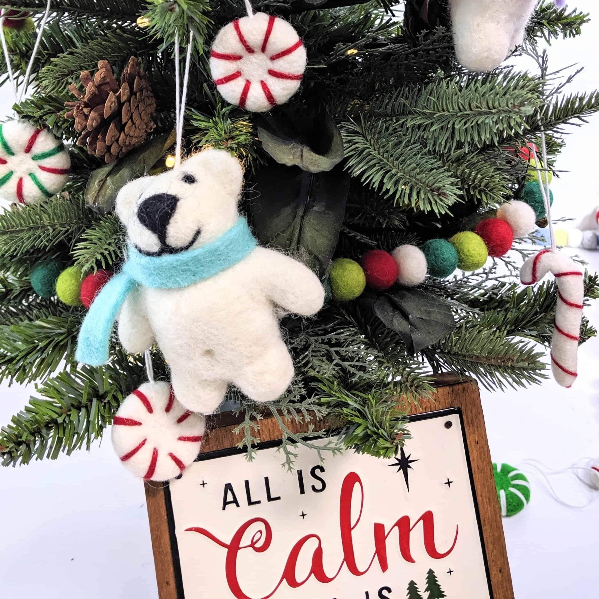 HAPPY BEARS Eco Ornaments - Set of 2 - Che Cose Belle