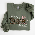 Happy Easter Y'all, Leopard Print, Rabbit Sweatshirt - Che Cose Belle