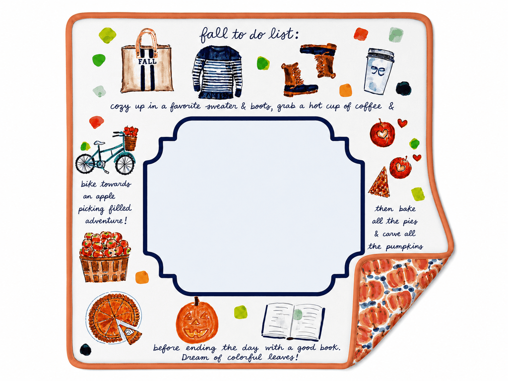 Happy Fall Double-Sided Mahjong Mat (Preorder) - Che Cose Belle