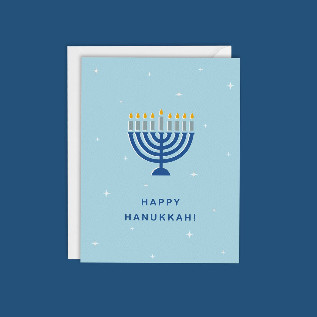 Happy Hanukkak Menorah Card - Boxed Set of 8 Cards - Che Cose Belle