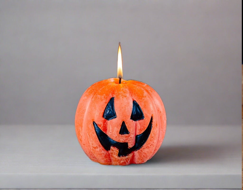 Happy Pumpkin Painted Candle - Che Cose Belle
