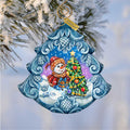 Happy Snowman Tree Sculpted Hand-Painted Christmas Ornament by G. DeBrekht - Christmas Santa Snowman Décor - 610274 - Che Cose Belle