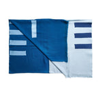Harbor Blue Hand Embroidered Modern Artisanal Scarf - Che Cose Belle