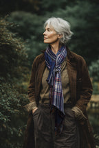 Harbor Plaid Silk Scarf - Che Cose Belle