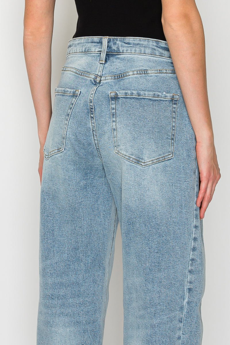 Harlow HIGH WAISTED BARREL JEANS Blue by Artemis - Che Cose Belle