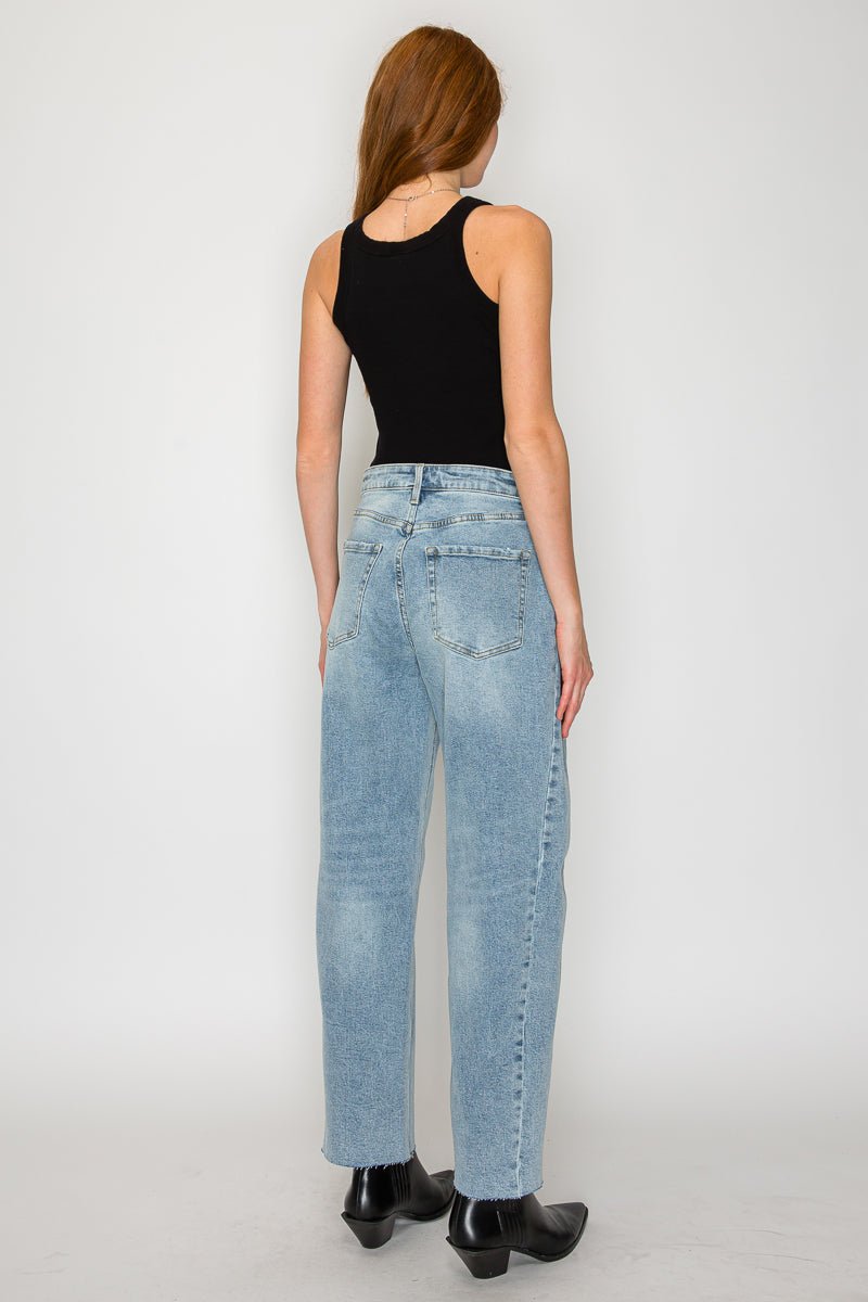 Harlow HIGH WAISTED BARREL JEANS Blue by Artemis - Che Cose Belle