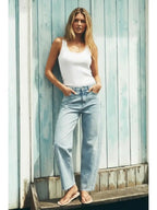 Harlow HIGH WAISTED BARREL JEANS Blue by Artemis - Che Cose Belle