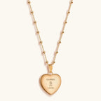 Harmonious Emotions - Mother Of Pearl Heart Evil Eye Necklace - Che Cose Belle