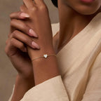 Harmonious Spirit Mother of Pearl Gold Heart Bracelet - Che Cose Belle