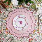 HARMONY LIGHT PINK ROUND FABRIC PLACEMAT (Set Of 4) - Che Cose Belle
