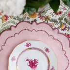 HARMONY LIGHT PINK ROUND FABRIC PLACEMAT (Set Of 4) - Che Cose Belle