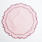 HARMONY LIGHT PINK ROUND FABRIC PLACEMAT (Set Of 4) - Che Cose Belle