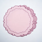 HARMONY LIGHT PINK ROUND FABRIC PLACEMAT (Set Of 4)