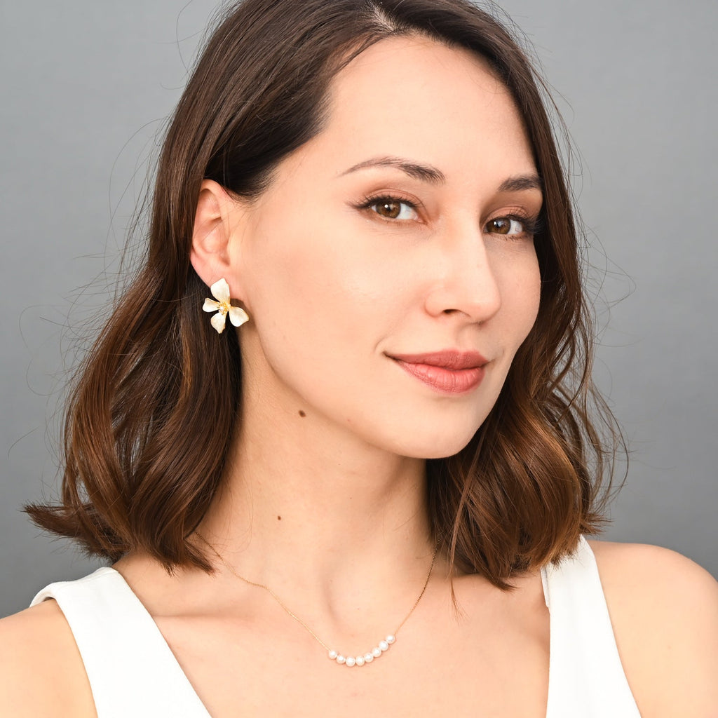 Harmony Pearl Cluster Necklace - Che Cose Belle