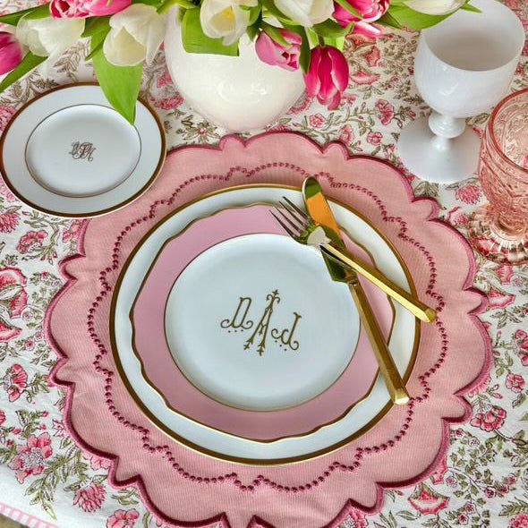 HARMONY PINK ROUND FABRIC PLACEMAT (Set Of 4) - Che Cose Belle