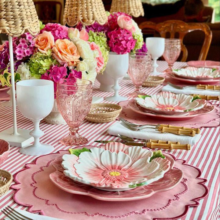 HARMONY PINK ROUND FABRIC PLACEMAT (Set Of 4) - Che Cose Belle