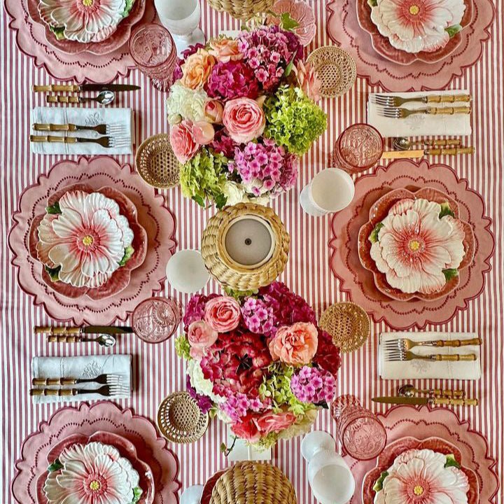 HARMONY PINK ROUND FABRIC PLACEMAT (Set Of 4) - Che Cose Belle