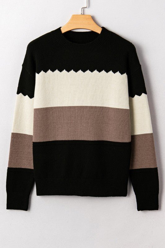 Harper Colorblock Drop Shoulder Sweater - Che Cose Belle