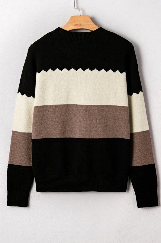 Harper Colorblock Drop Shoulder Sweater - Che Cose Belle