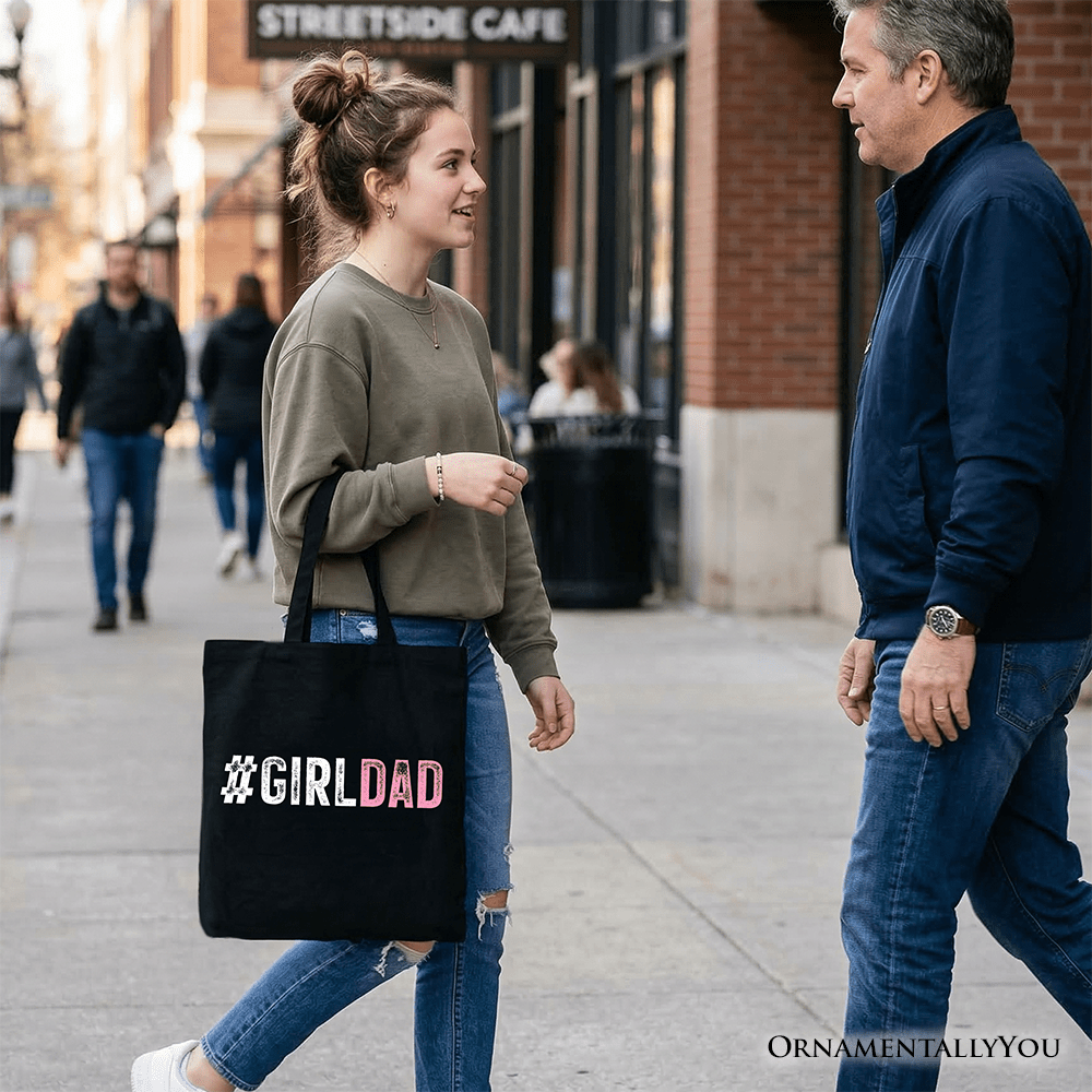 Hashtag Girl Dad Tote Bag, Gift Shopper for Proud Daughter's Father - Che Cose Belle