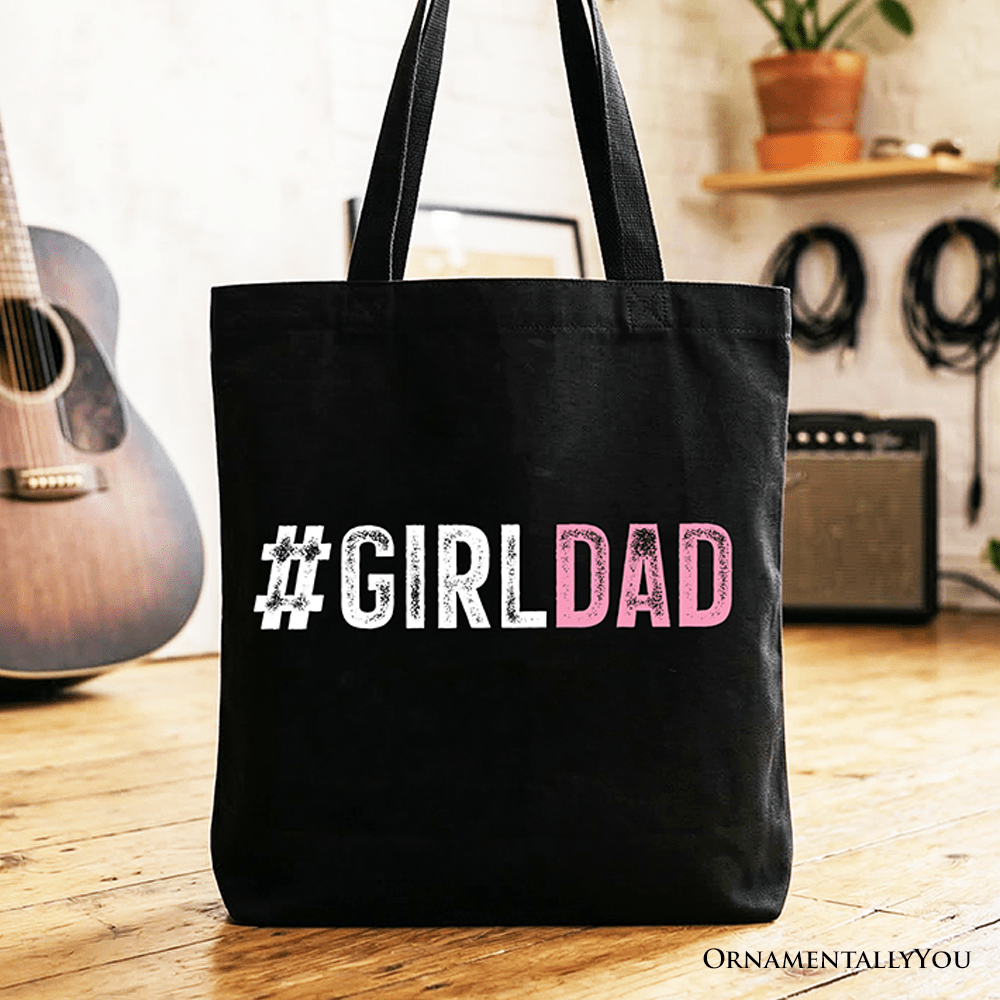 Hashtag Girl Dad Tote Bag, Gift Shopper for Proud Daughter's Father - Che Cose Belle