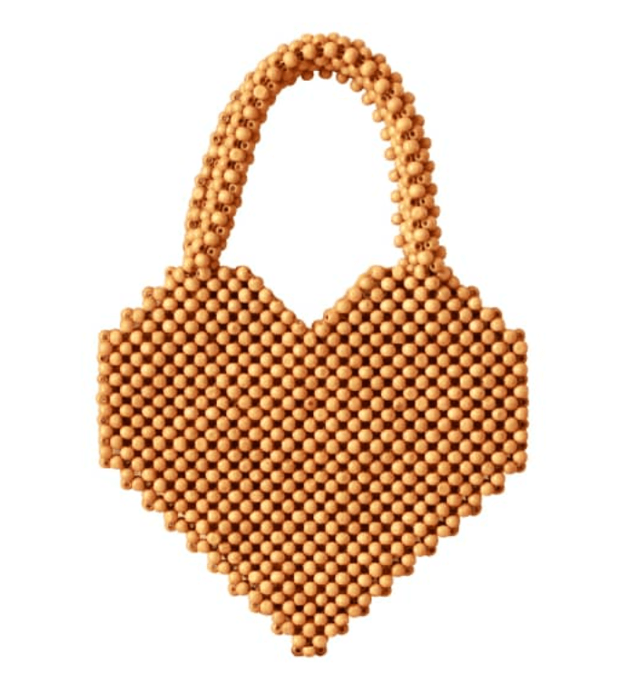 Hati Heart Wood - Beaded Tote Bag - Che Cose Belle