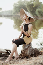Hati Heart Wood - Beaded Tote Bag - Che Cose Belle