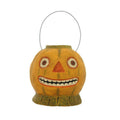 Haunted Garden Pumpkin Paper Mache Candy Halloween Bucket