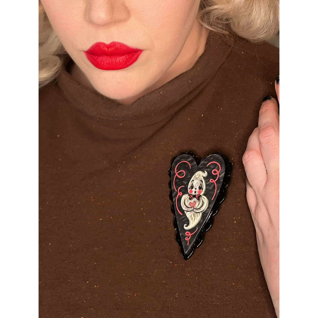Haunted Heart Brooch by Johanna Parker x Lipstick & Chrome - Che Cose Belle