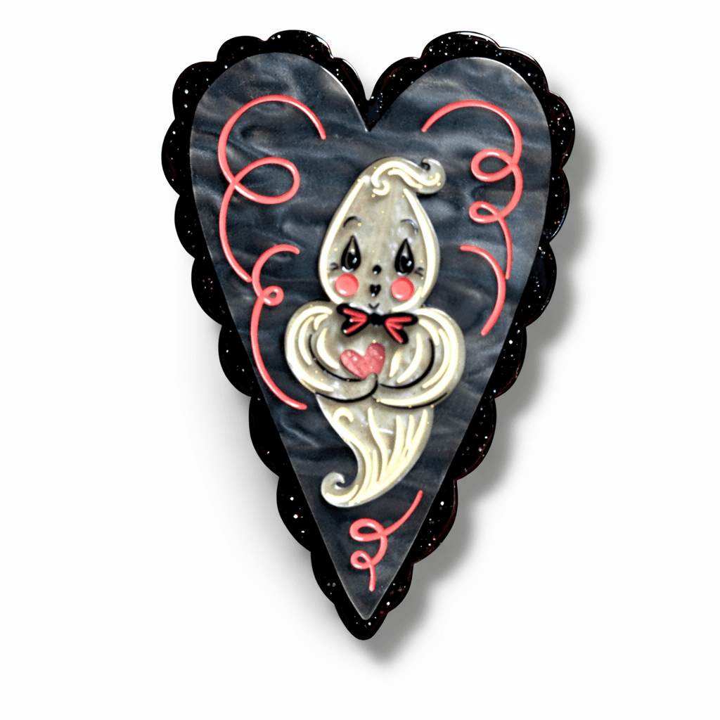 Haunted Heart Brooch by Johanna Parker x Lipstick & Chrome - Che Cose Belle