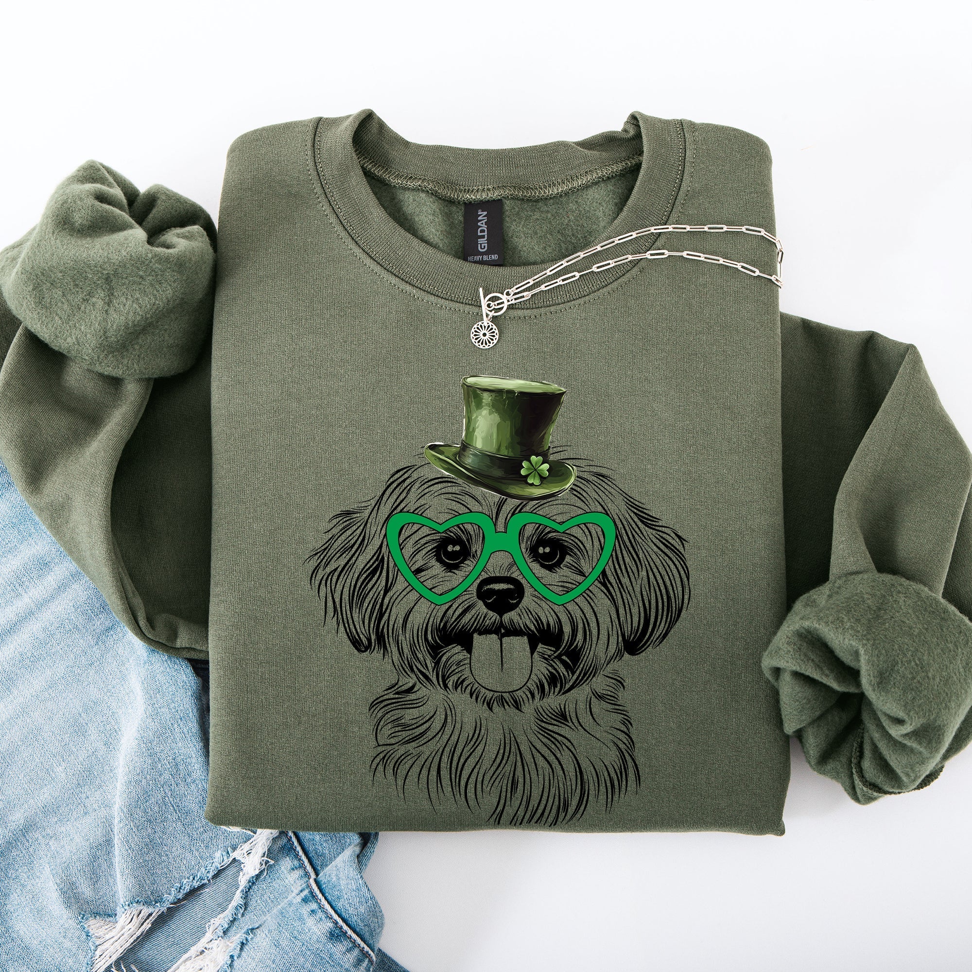 Havanese, Adorable Dog, St Patrick's Day, Lucky, Irish Sweatshirt - Che Cose Belle