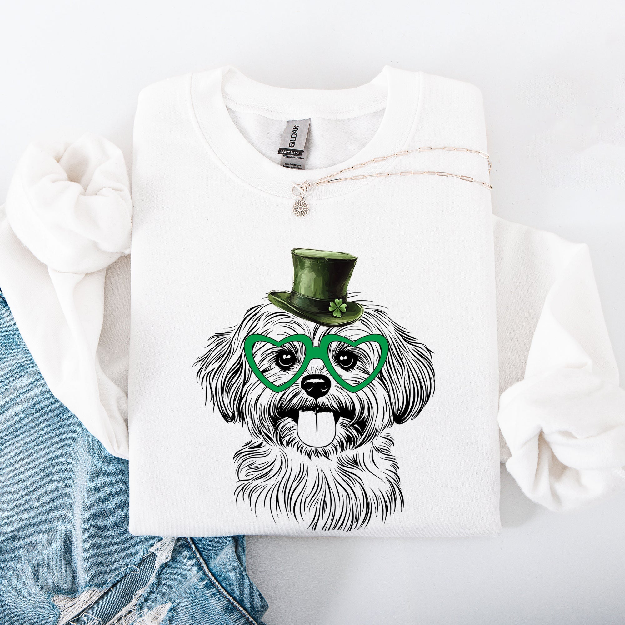Havanese, Adorable Dog, St Patrick's Day, Lucky, Irish Sweatshirt - Che Cose Belle