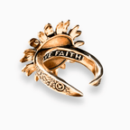 Have Faith Sunflower Inspire Adjustable Ring - Che Cose Belle