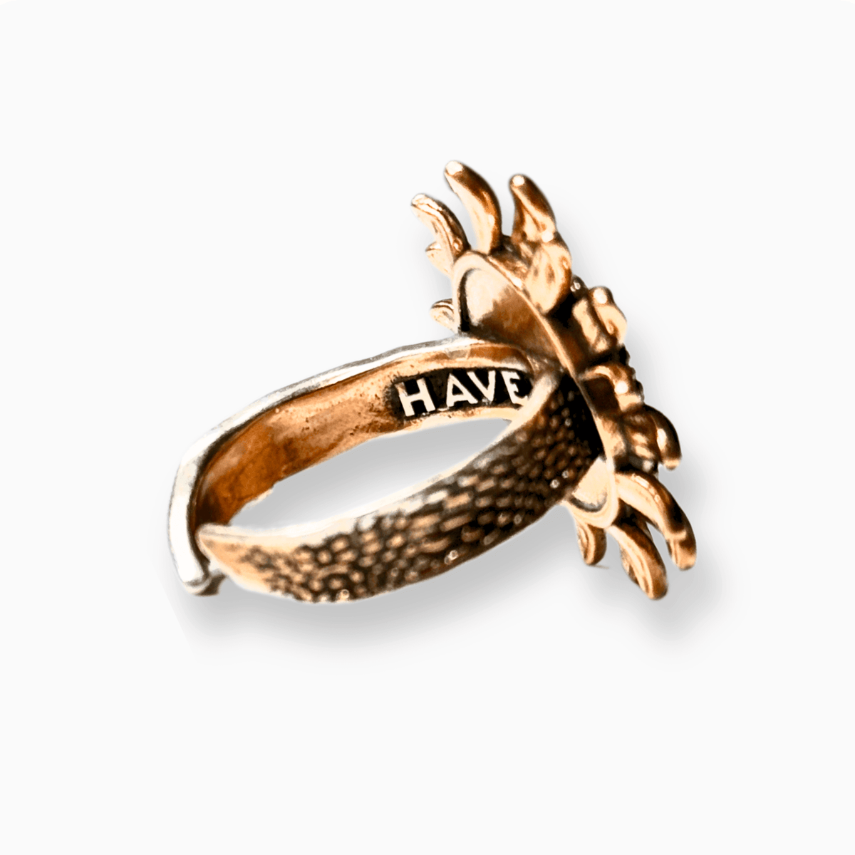 Have Faith Sunflower Inspire Adjustable Ring - Che Cose Belle