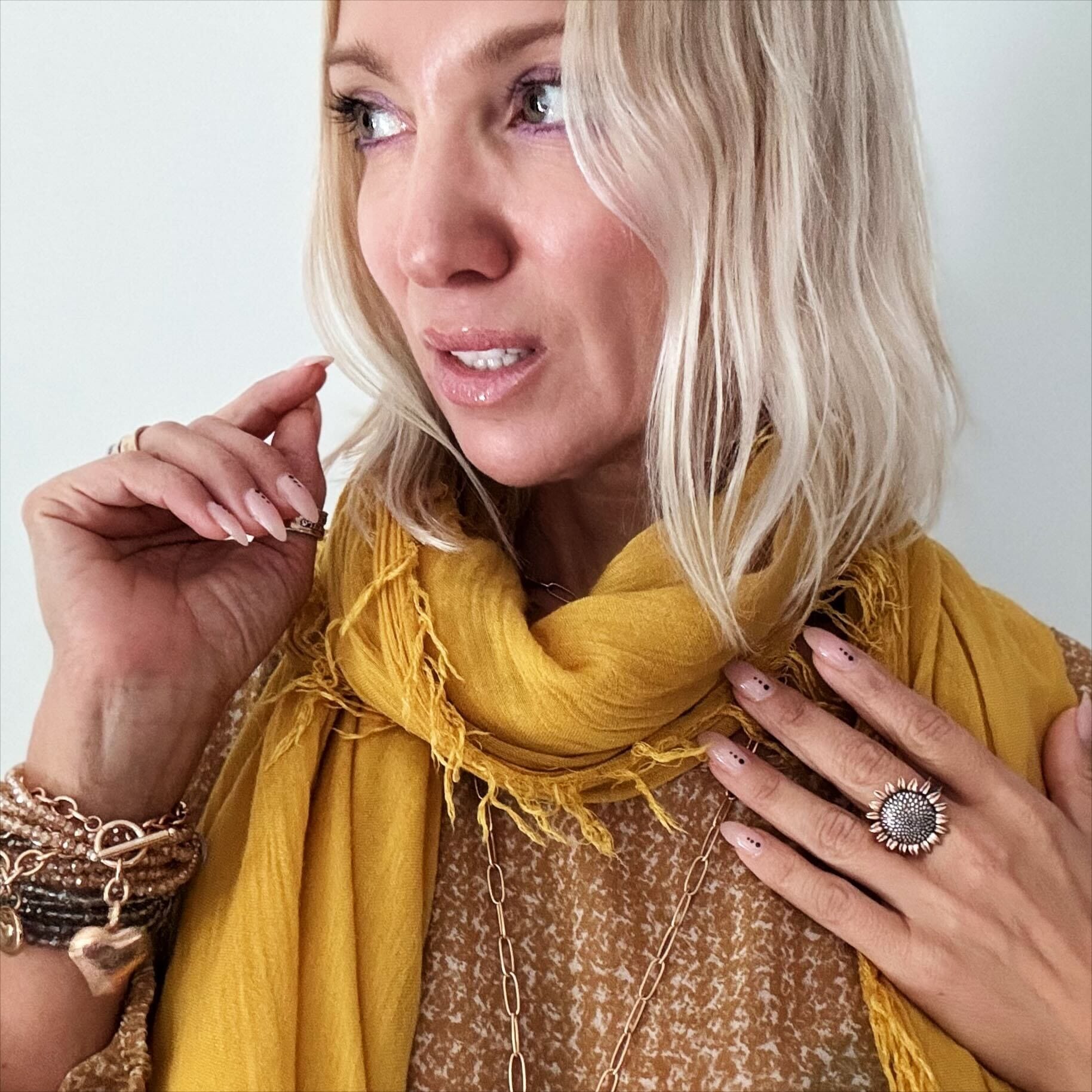 Have Faith Sunflower Inspire Adjustable Ring - Che Cose Belle