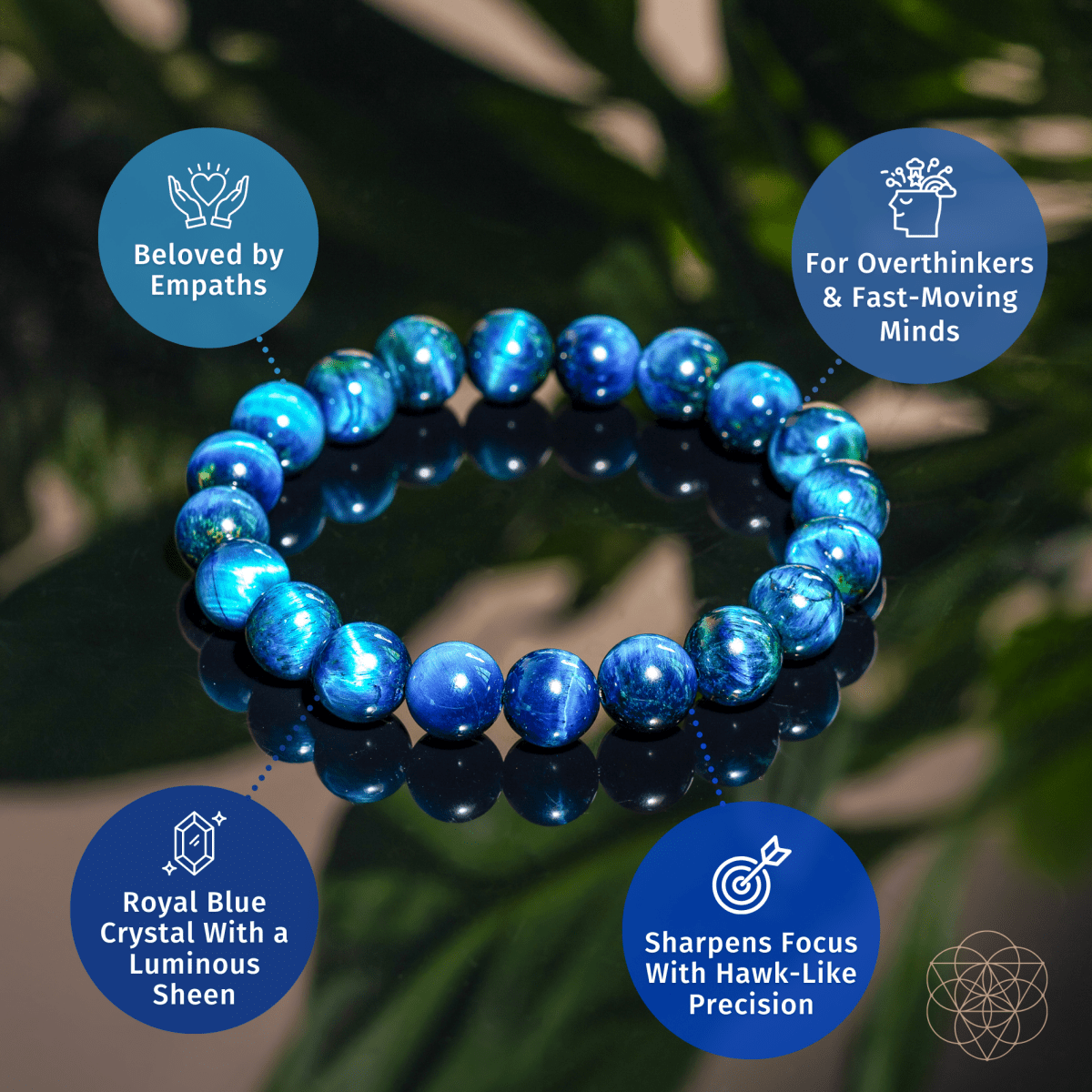 Hawk’s Focus – Royal Blue Tiger’s Eye Bracelet - Che Cose Belle