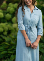 Hazel Chambray Long Sleeve Dress - Che Cose Belle