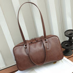 Head Layer Cowhide Women's Bag Cross-border New Armpit Bag Bowling Bag Tote Bag Niche High-end Leather Handbag - Che Cose Belle