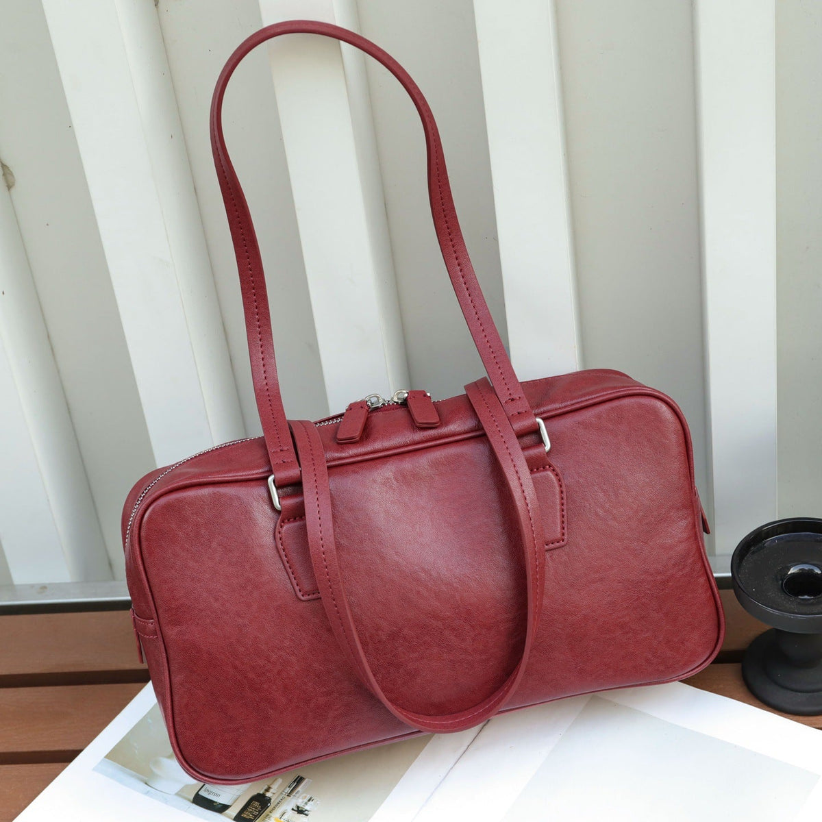 Head Layer Cowhide Women's Bag Cross-border New Armpit Bag Bowling Bag Tote Bag Niche High-end Leather Handbag - Che Cose Belle