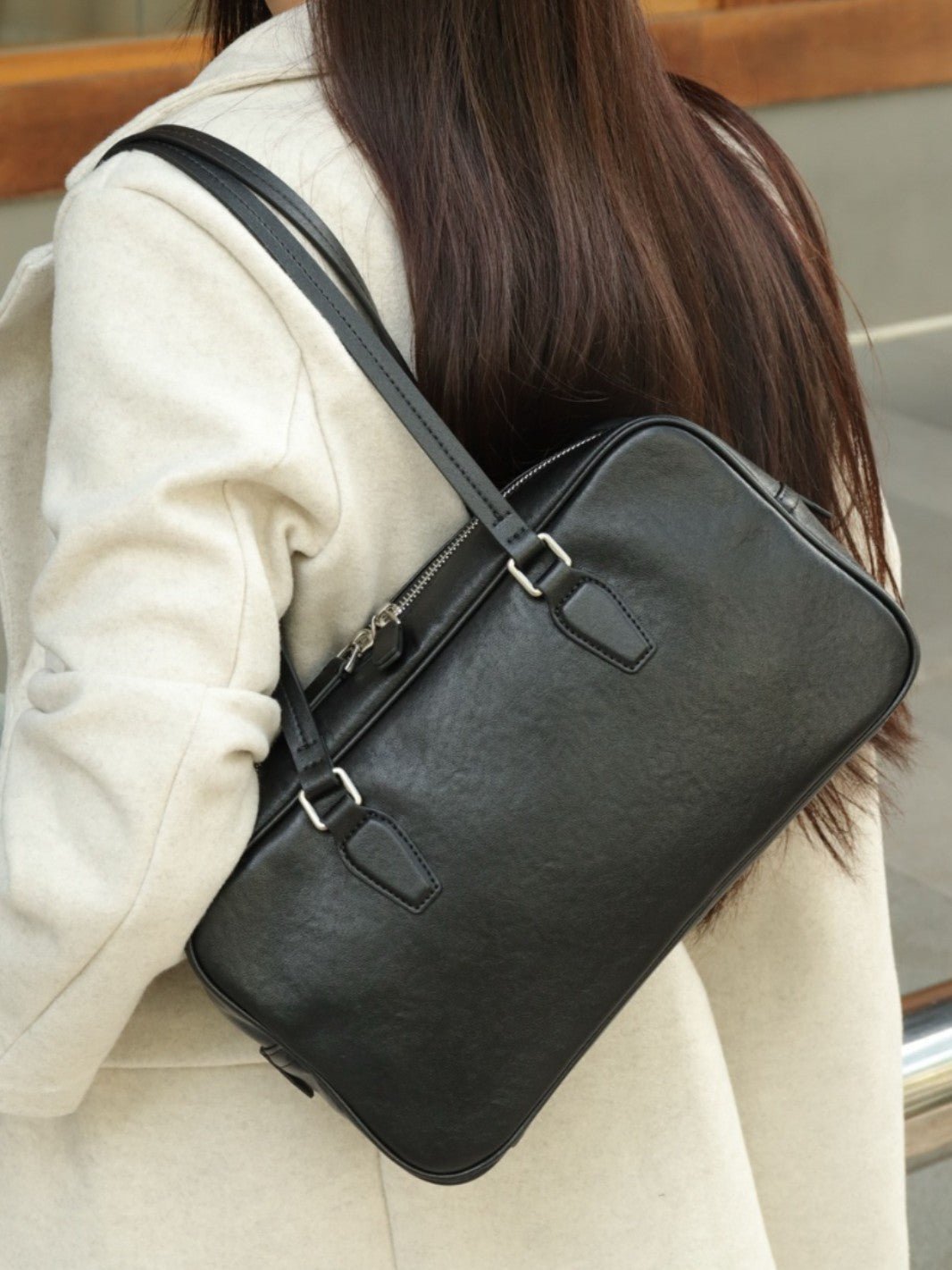 Head Layer Cowhide Women's Bag Cross-border New Armpit Bag Bowling Bag Tote Bag Niche High-end Leather Handbag - Che Cose Belle