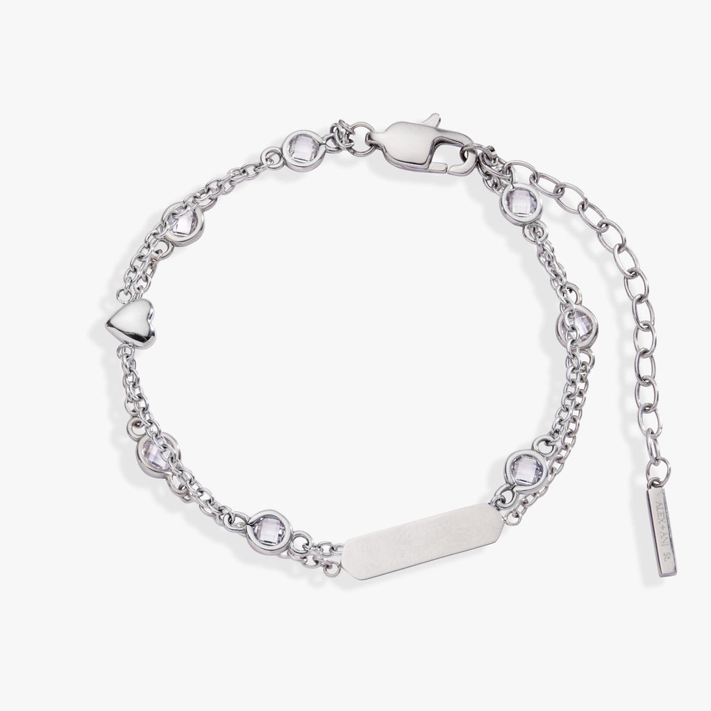 Heart Chain Double Strand Bracelet - Che Cose Belle