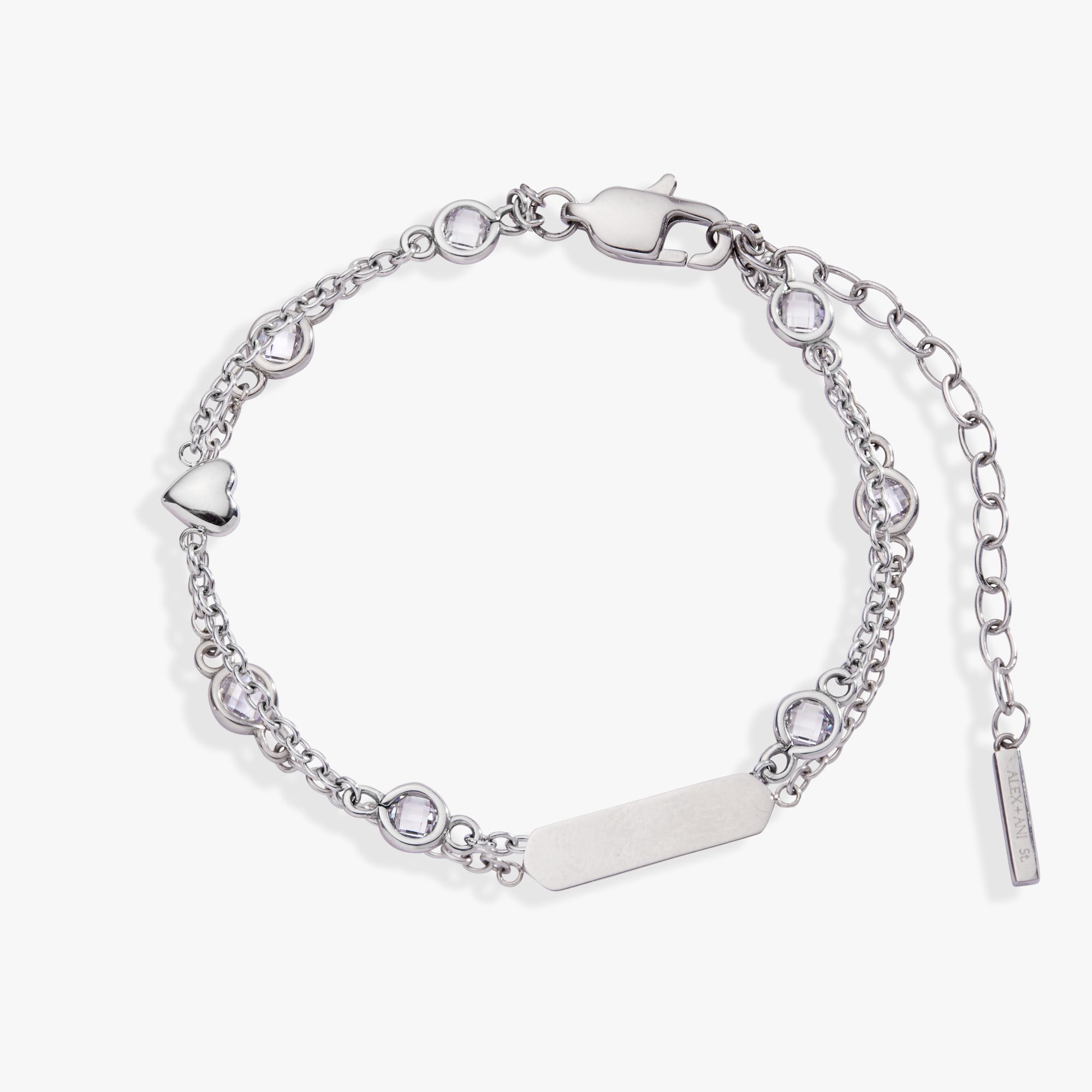 Heart Chain Double Strand Bracelet - Che Cose Belle
